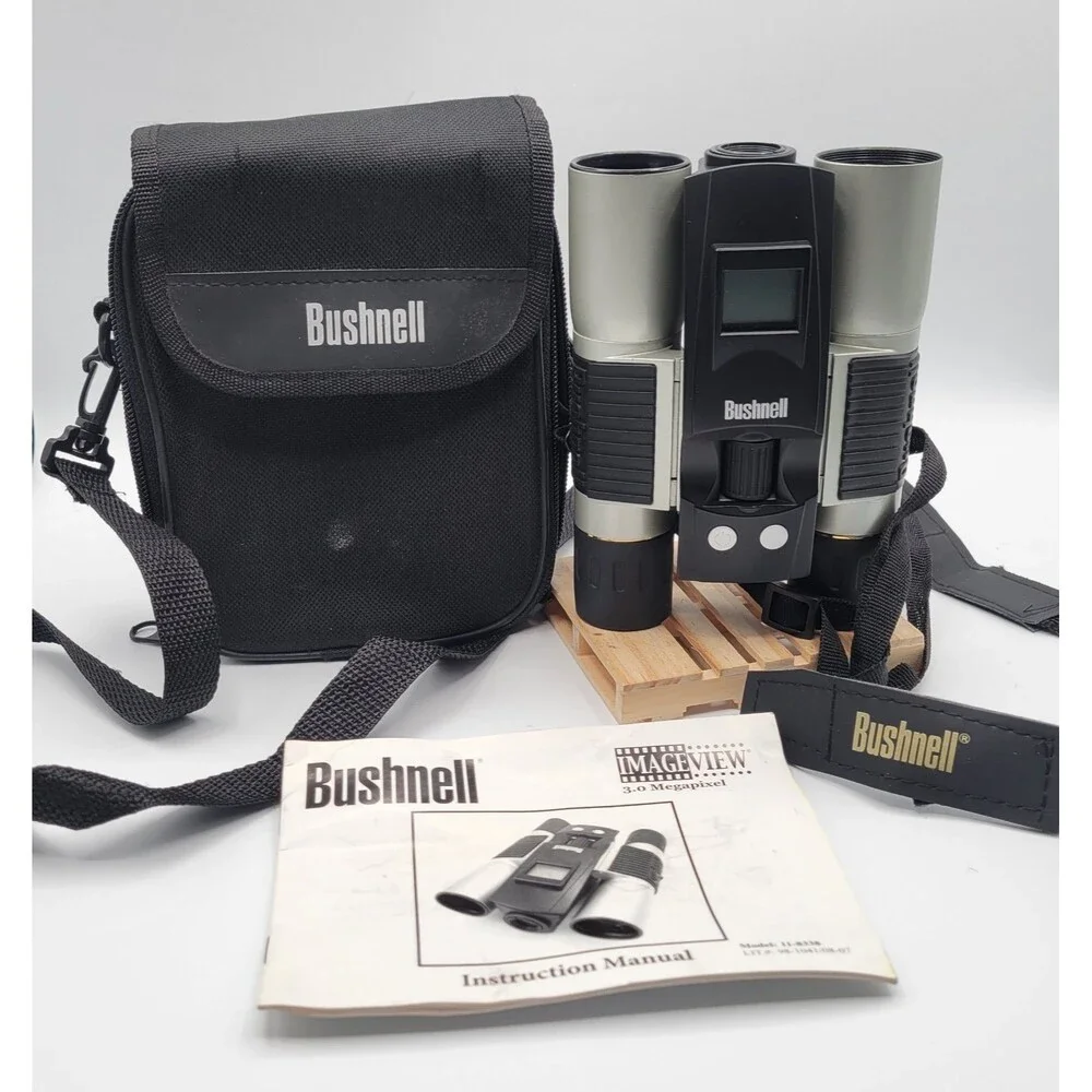 Bushnell Binoculars Scope Image View Built In Camera Records and Photos w/ Case